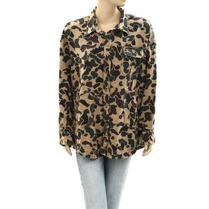 BDG Urban Outfitters Army Printed Shirt Tunic Top Oversized Cotton M NEW 275557